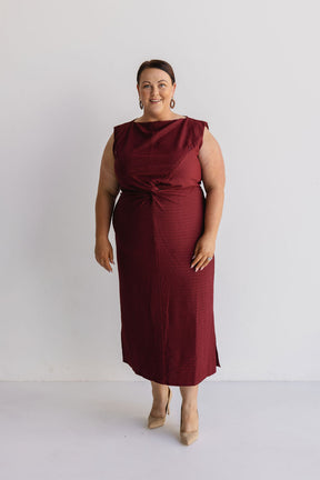 Red Wine Breastfeeding Dress