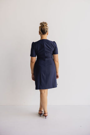 Navy Breastfeeding Dress