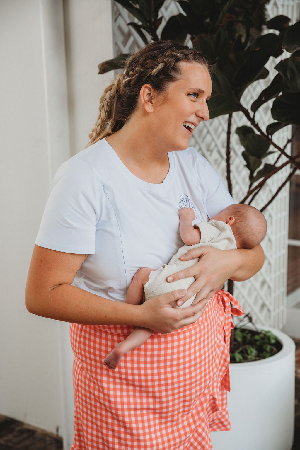 Lady Breastfeeding Tee